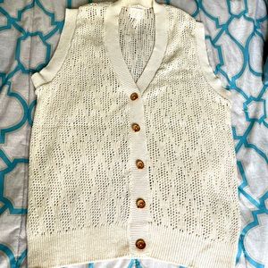 100% cotton knit vest